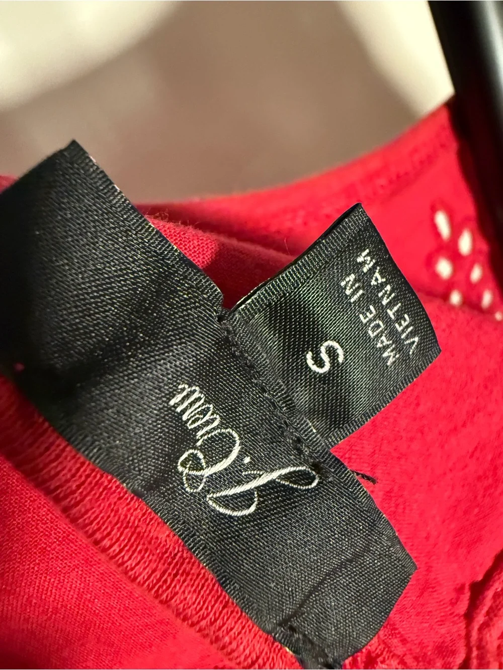 J. Crew Red Eyelet Flutter-Sleeve Blouse